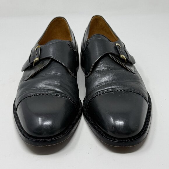 Paolo De Marco Monk Strap Dress Shoes Mens 8.5 Gray Leather Cap Toe Wedding main image 5